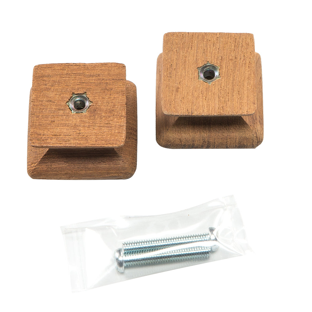 Whitecap Teak Square Drawer Knob - 1-1/8" - 2 Pack 60130-A — Quality Boat Parts