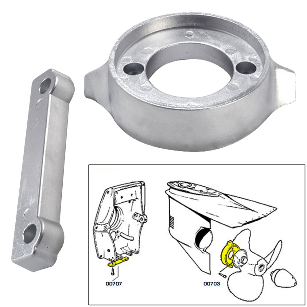 Tecnoseal Anode Kit w/Hardware - Volvo 280 - Aluminum 20701AL — Quality Boat Parts