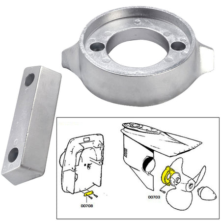 Tecnoseal Anode Kit w/Hardware - Volvo 290 - Aluminum 20705AL — Quality Boat Parts