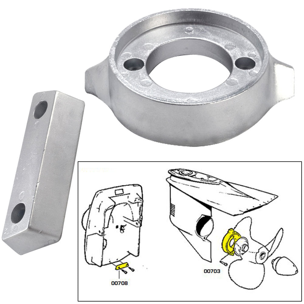 Tecnoseal Anode Kit w/Hardware - Volvo 290 - Magnesium 20705MG — Quality Boat Parts