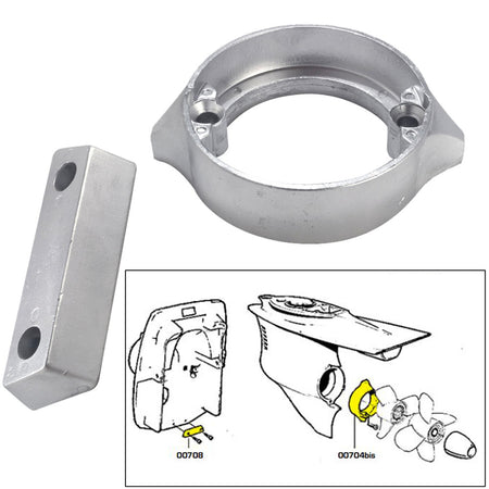 Tecnoseal Anode Kit w/Hardware - Volvo Duo-Prop 290 - Aluminum 20706AL — Quality Boat Parts