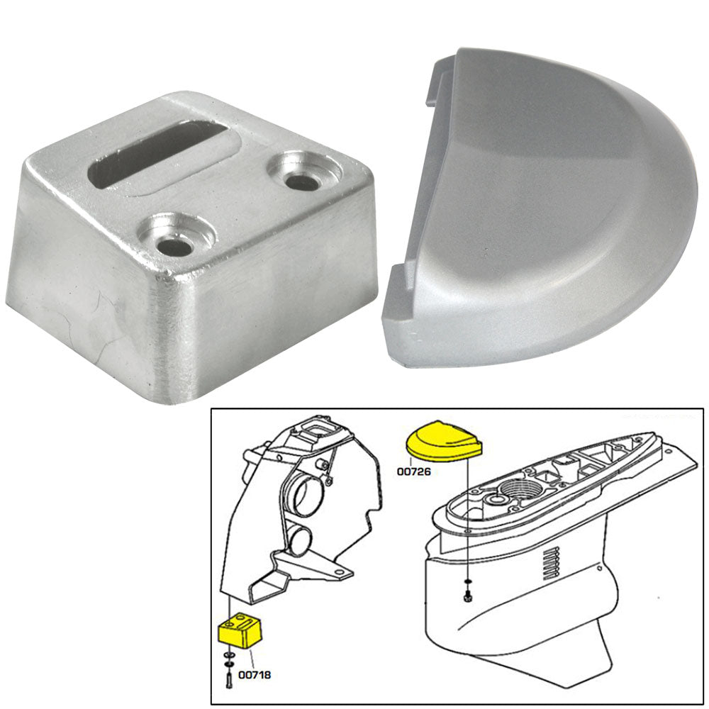 Tecnoseal Anode Kit w/Hardware - Volvo SX - Aluminum 20708AL — Quality Boat Parts