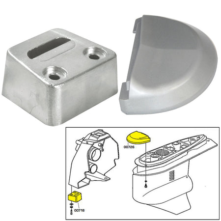 Tecnoseal Anode Kit w/Hardware - Volvo SX - Aluminum 20708AL — Quality Boat Parts