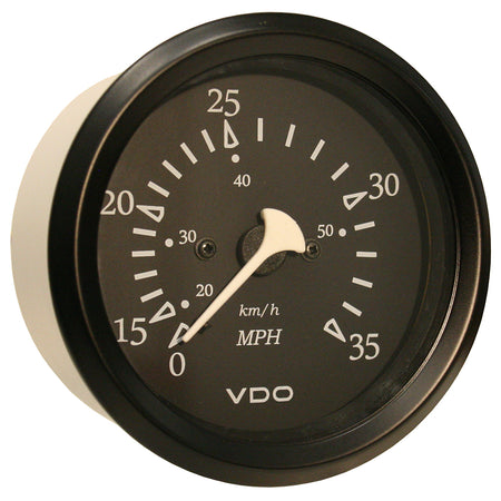 VDO Cockpit Marine 85mm (3-3/8") 35 MPH Pitot Speedometer - Black Dial/Bezel 260-11796 — Quality Boat Parts