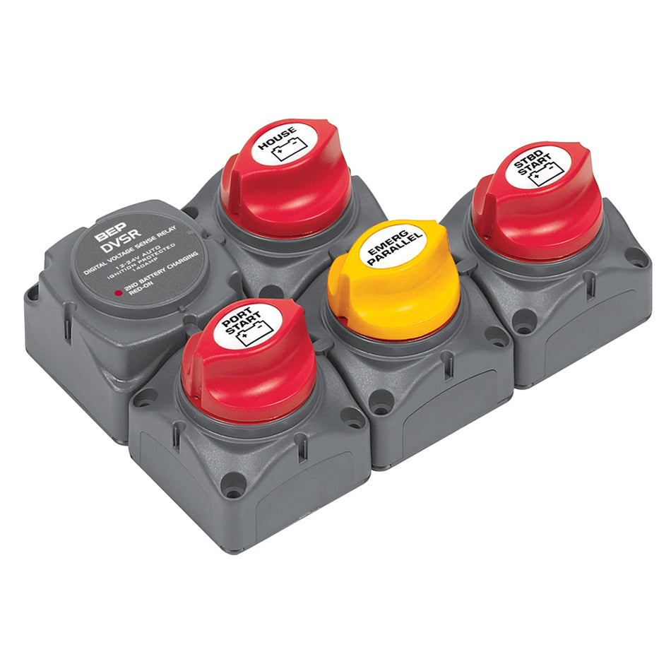 BEP Battery Distribution Cluster f/Twin Inboard Engines w/Three Battery Banks 718-140A-DVSR — Quality Boat Parts