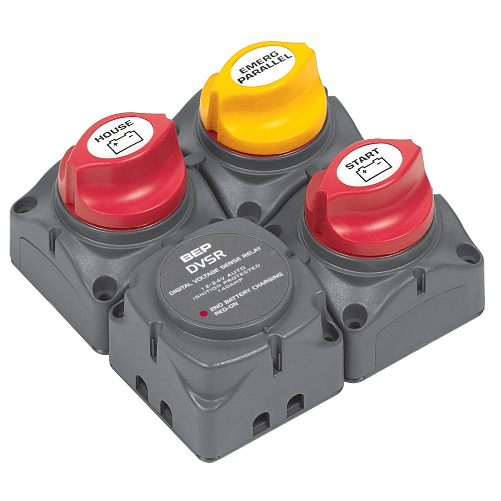 BEP Square Battery Distribution Cluster f/Single Engine w/Two Battery Banks 716-SQ-140A-DVSR — Quality Boat Parts