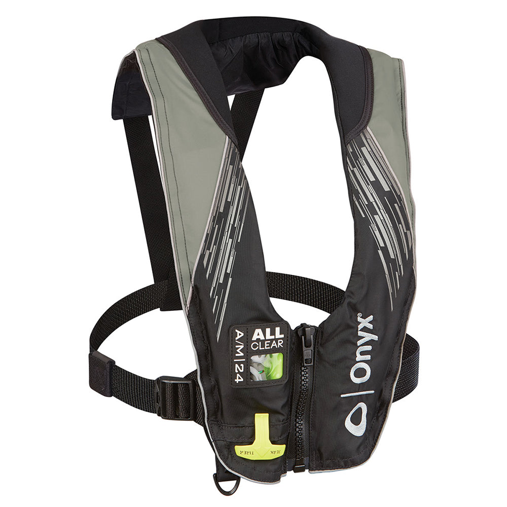 Onyx A/M-24 Series All Clear Automatic/Manual Inflatable Life Jacket - Grey - Adult 132200-701-004-21 — Quality Boat Parts