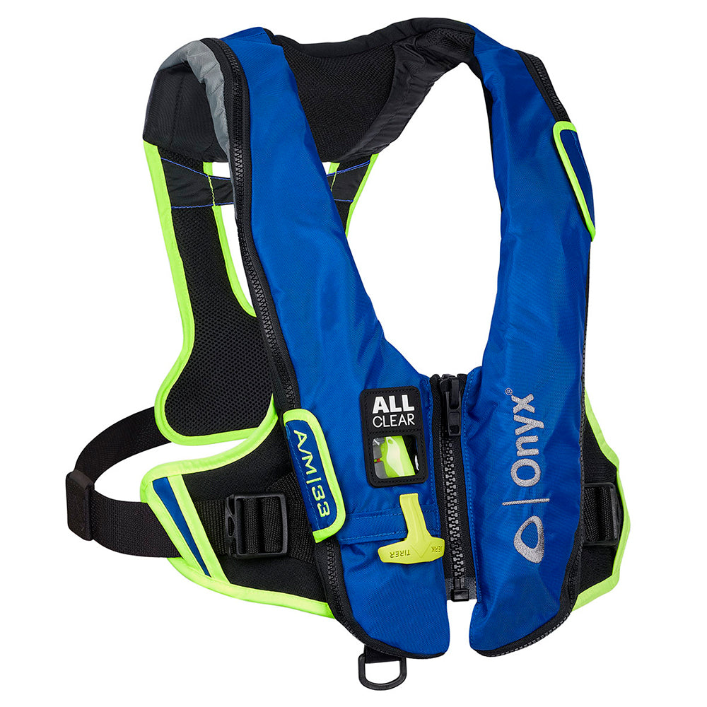 Onyx Impulse A/M-33 All Clear® Auto/Manual Inflatable Life Jacket - Blue 132800-500-004-21 — Quality Boat Parts