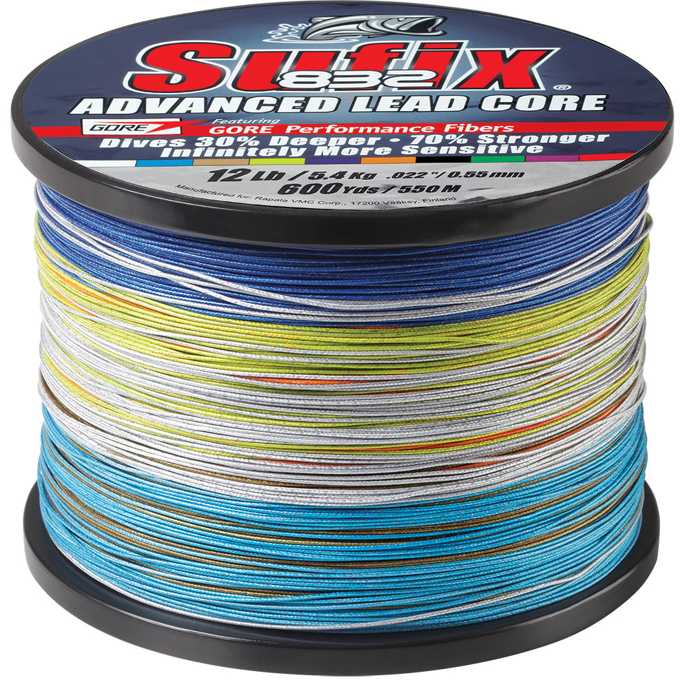 Sufix 832 Advanced Lead Core - 12lb - 10-Color Metered - 600 yds 658-312MC — Quality Boat Parts