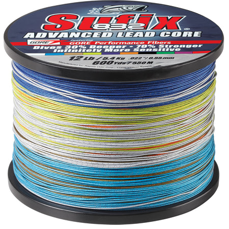 Sufix 832 Advanced Lead Core - 12lb - 10-Color Metered - 600 yds 658-312MC — Quality Boat Parts