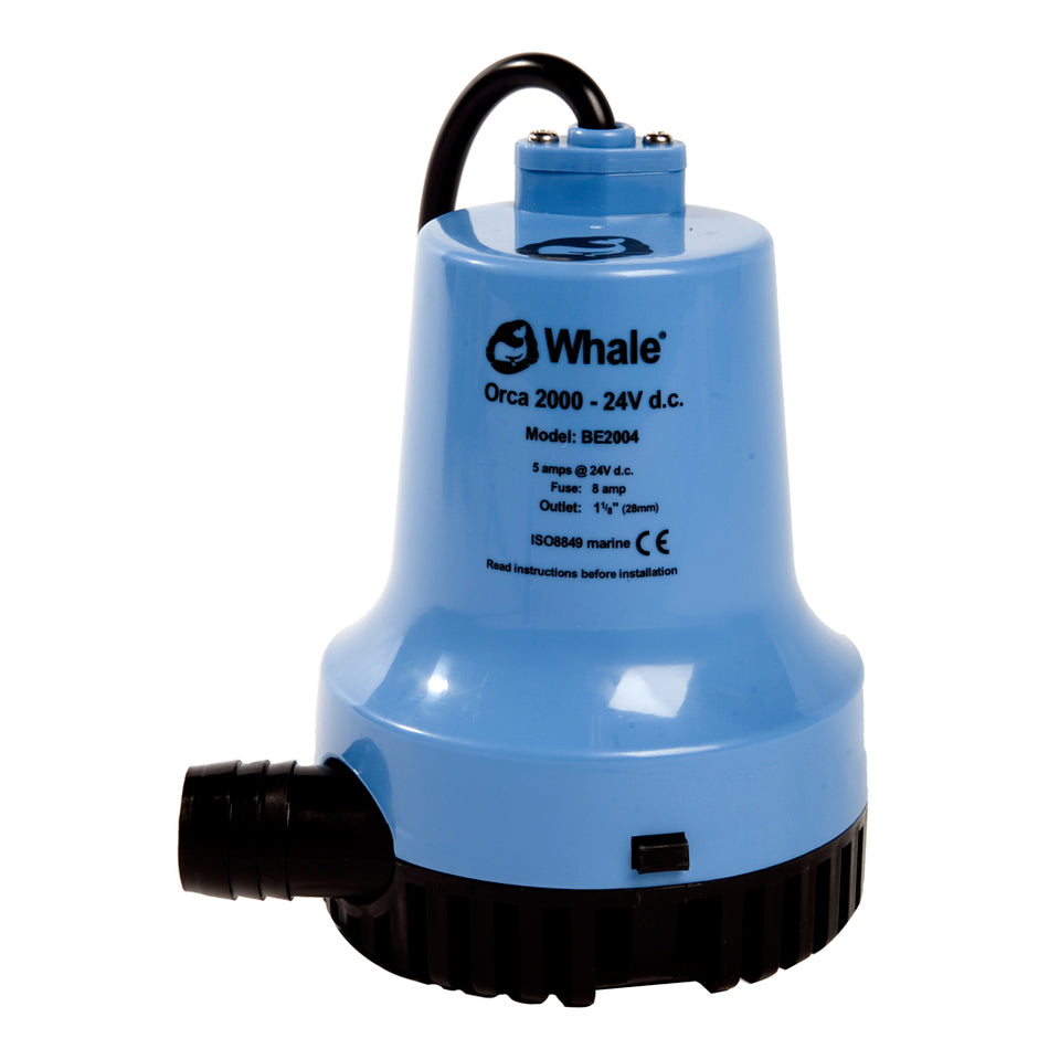 Whale Orca 2000 GPH Submersible Bilge Pump 12V BE2002 — Quality Boat Parts