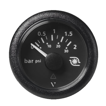 Veratron 52MM (2-1/16") ViewLine Boost Pressure Gauge 2 Bar/30 PSI - Black Dial & Round Bezel A2C59514149 — Quality Boat Parts