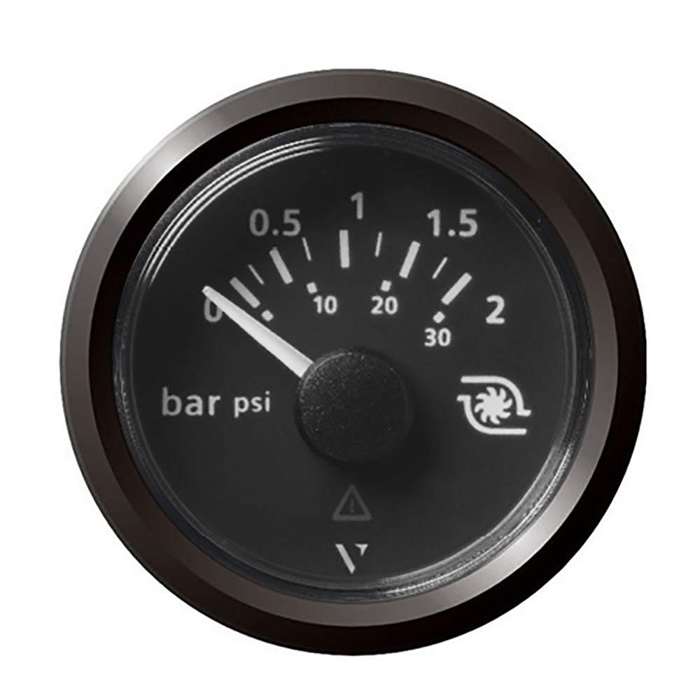 Veratron 52MM (2-1/16") ViewLine Boost Pressure Gauge 2 Bar/30 PSI - Black Dial & Triangular Bezel A2C59514152 — Quality Boat Parts