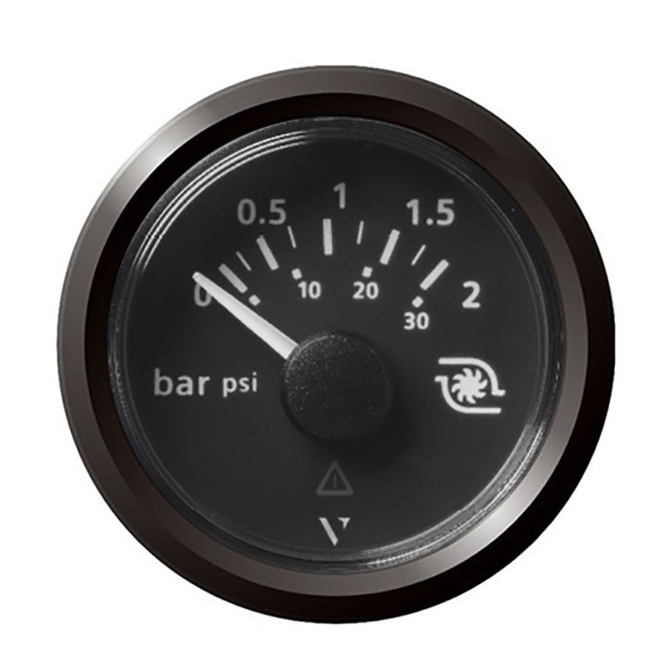 Veratron 52MM (2-1/16") ViewLine Boost Pressure Gauge 2 Bar/30 PSI - Black Dial & Triangular Bezel A2C59514152 — Quality Boat Parts