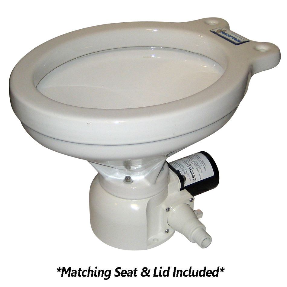 Raritan Sea Era Toilet - Household Style - Remote Intake Pump - Straight & 90° Discharge - Smart Toilet Control - 12v 162HR012 — Quality Boat Parts