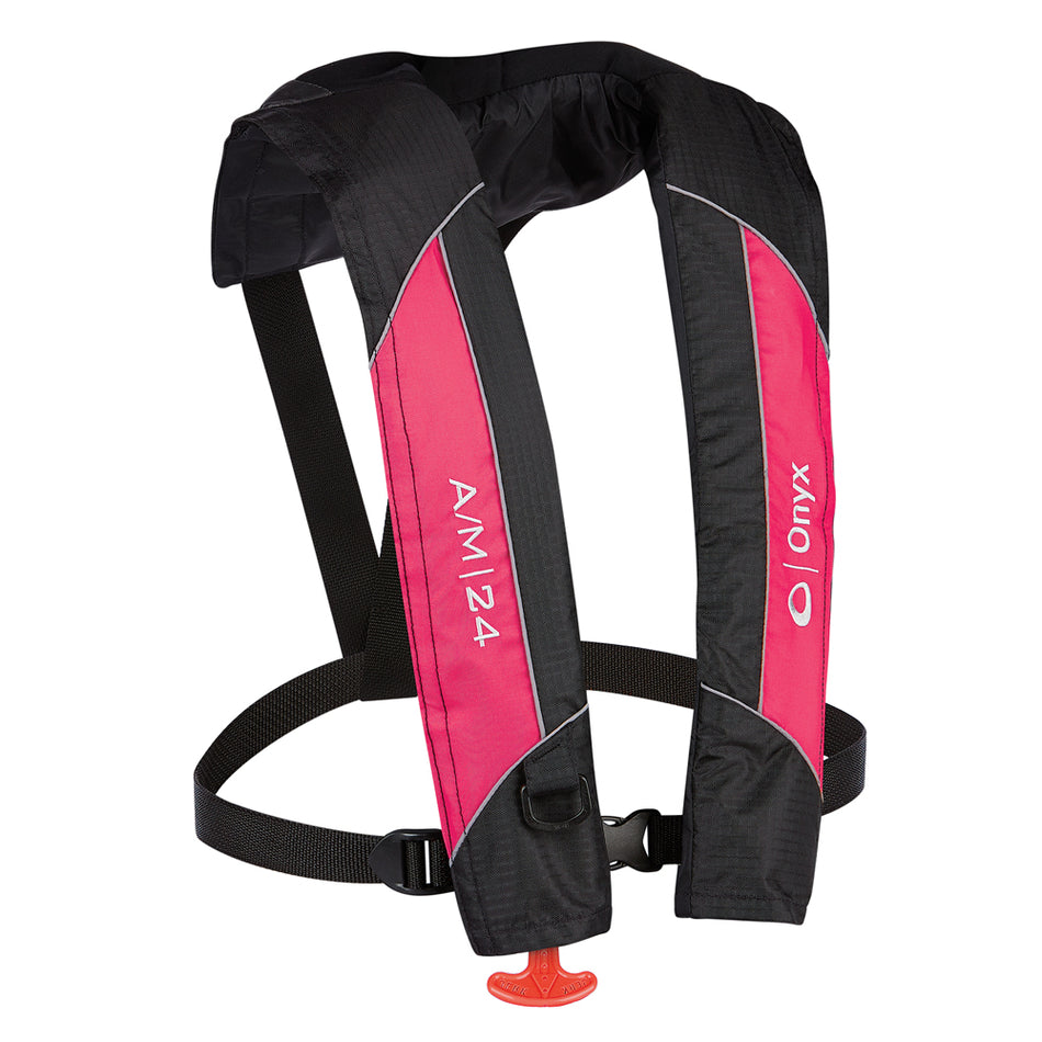 Onyx A/M-24 Automatic/Manual Inflatable PFD Life Jacket - Pink 132000-105-004-14 — Quality Boat Parts