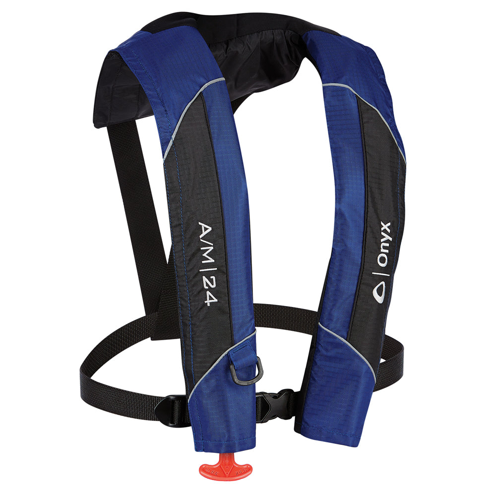 Onyx A/M-24 Automatic/Manual Inflatable PFD Life Jacket - Blue 132000-500-004-15 — Quality Boat Parts
