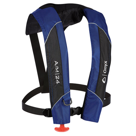 Onyx A/M-24 Automatic/Manual Inflatable PFD Life Jacket - Blue 132000-500-004-15 — Quality Boat Parts