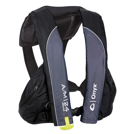 Onyx A/M-24 Deluxe Auto/Manual Inflatable PFD - Black - Adult Universal 132100-700-004-23 — Quality Boat Parts