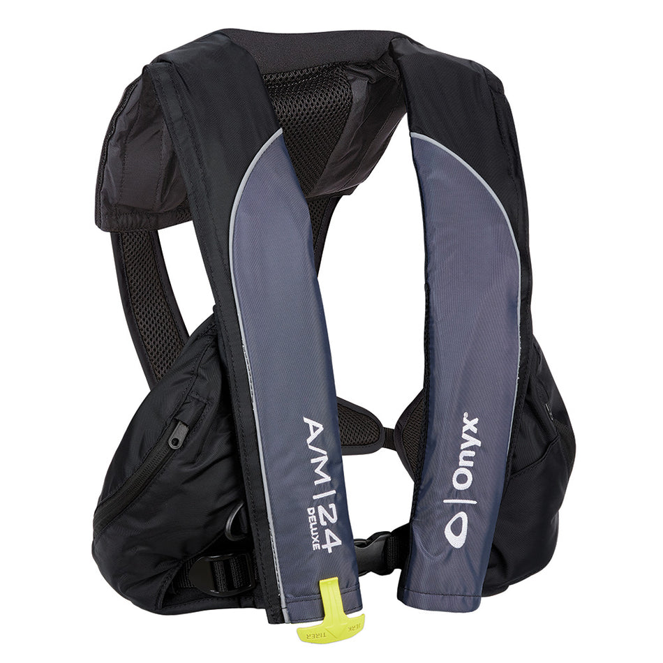 Onyx A/M-24 Deluxe Auto/Manual Inflatable PFD - Black - Adult Universal 132100-700-004-23 — Quality Boat Parts