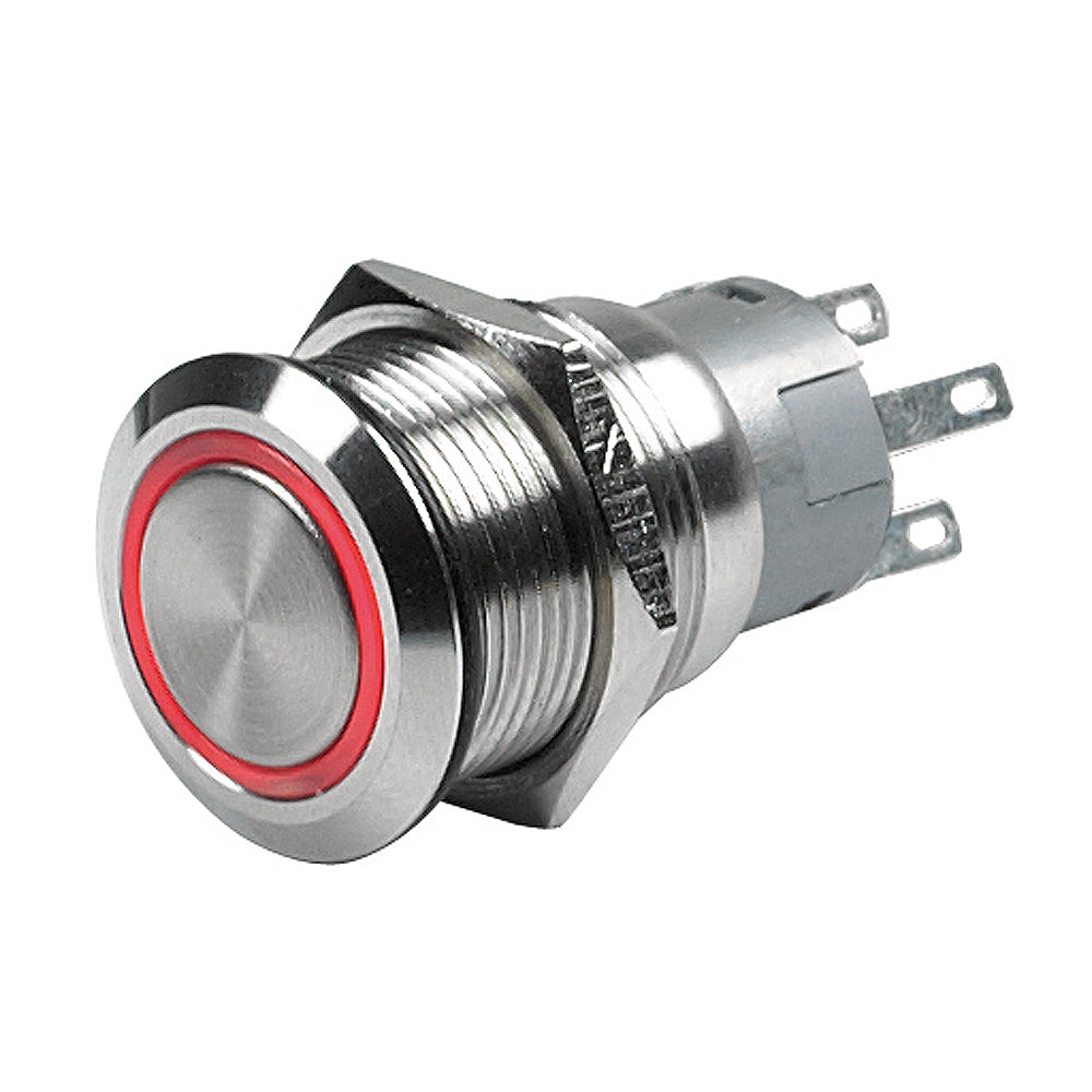 BEP Push-Button Switch - 12V Momentary (On)/Off - Red LED 80-511-0002-01 — Quality Boat Parts