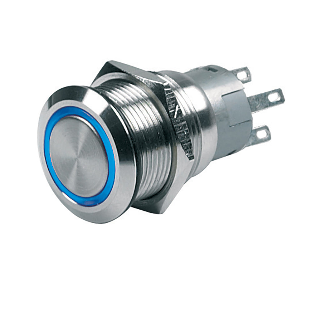BEP Push-Button Switch 12V Latching On/Off - Blue LED 80-511-0003-00 — Quality Boat Parts