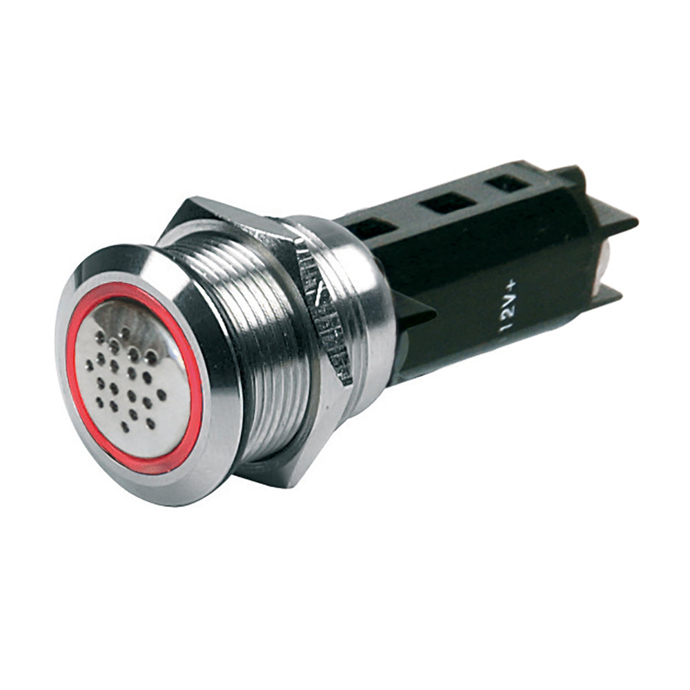 BEP 12V Buzzer w/Red LED Warning Light - Stainless Steel 80-511-0009-00 — Quality Boat Parts