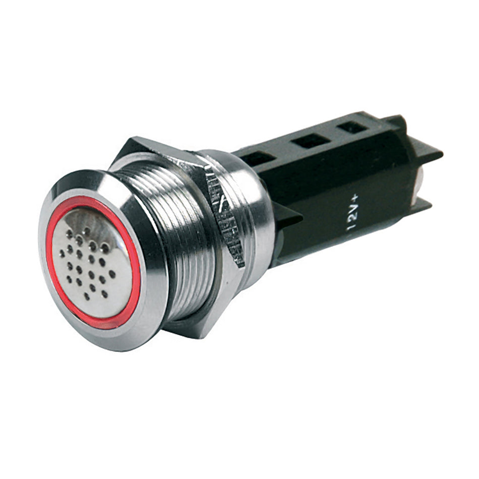 BEP 12V Buzzer w/Red LED Warning Light - Stainless Steel 80-511-0009-00 — Quality Boat Parts