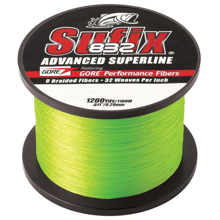 Sufix 832® Advanced Superline® Braid - 10lb - Neon Lime - 1200 yds 660-310L — Quality Boat Parts