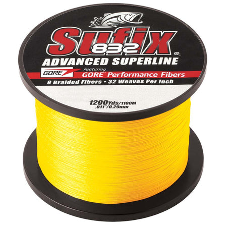 Sufix 832® Advanced Superline® Braid - 10lb - Hi-Vis Yellow - 1200 yds 660-310Y — Quality Boat Parts