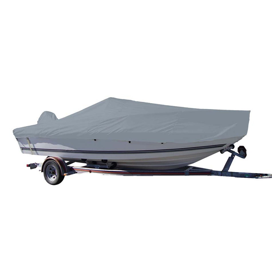 Carver Sun-DURA® Styled-to-Fit Boat Cover f/21.5' V-Hull Center Console Fishing Boat - Grey 70021S-11 — Quality Boat Parts