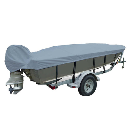 Carver Poly-Flex II Narrow Series Styled-to-Fit Boat Cover f/14.5' V-Hull Fishing Boats - Grey 70124F-10 — Quality Boat Parts