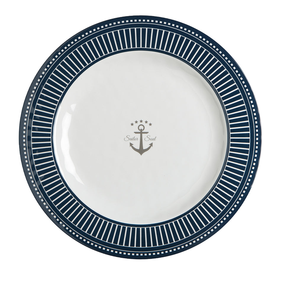 Marine Business Melamine Flat, Round Dinner Plate - SAILOR SOUL - 10" Set of 6 14001C — Quality Boat Parts