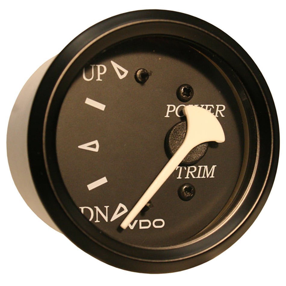 VDO Cockpit Marine Trim Gauge - f/ Mercury/Volvo/Yamaha 2001+ Engines - Black Dial/Bezel 382-11803 — Quality Boat Parts