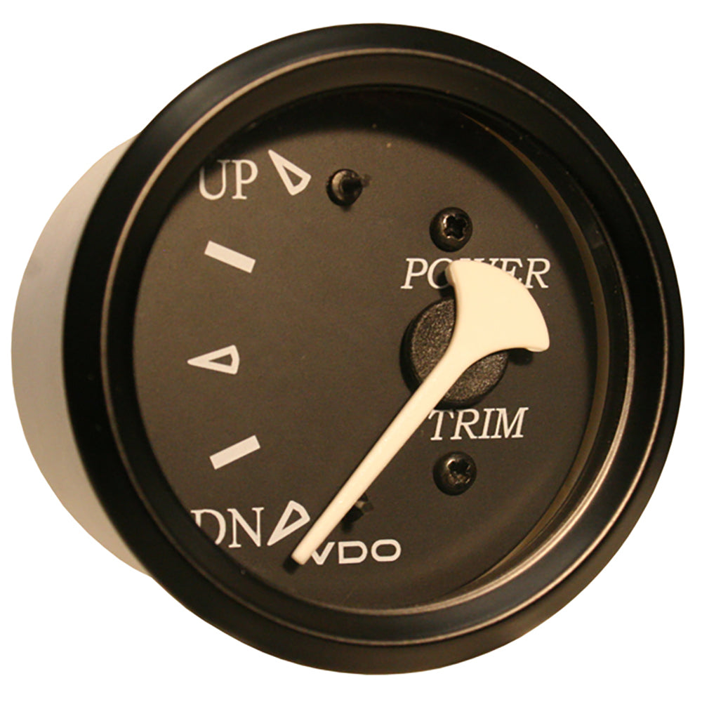 VDO Cockpit Marine Trim Gauge - f/Evinrude and Johnson Engines - Black Dial/Bezel 382-11804 — Quality Boat Parts