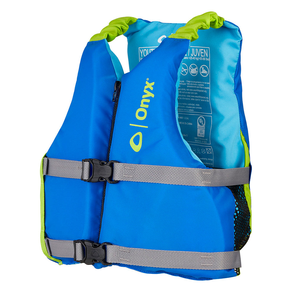 Onyx Youth Universal Paddle Vest - Blue 121900-500-002-21 — Quality Boat Parts