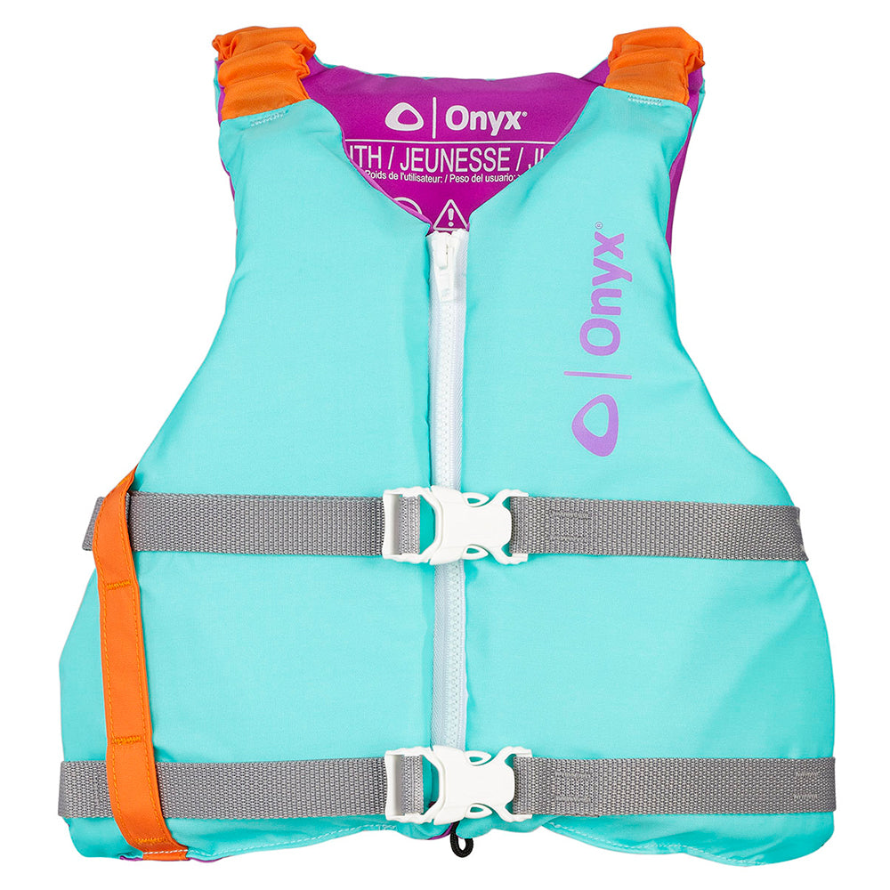 Onyx Youth Universal Paddle Vest - Aqua 121900-505-002-21 — Quality Boat Parts