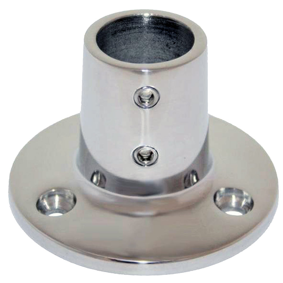 Whitecap 1" O.D. 90° Round Base SS Rail Fitting 6139C — Quality Boat Parts