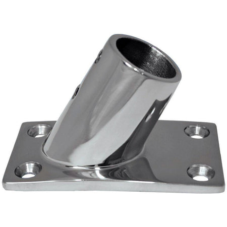 Whitecap 1" O.D. 60° Rectangle Base SS Rail Fitting 6142C — Quality Boat Parts