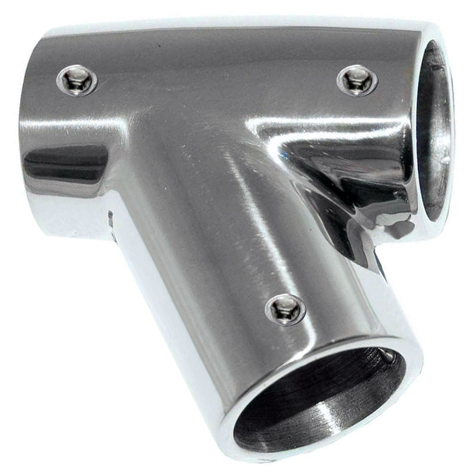 Whitecap 1" O.D. 60° SS Tee - Right 6145C — Quality Boat Parts