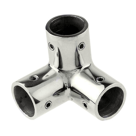 Whitecap 1" O.D. SS 3-Way Corner Fitting 6146C — Quality Boat Parts