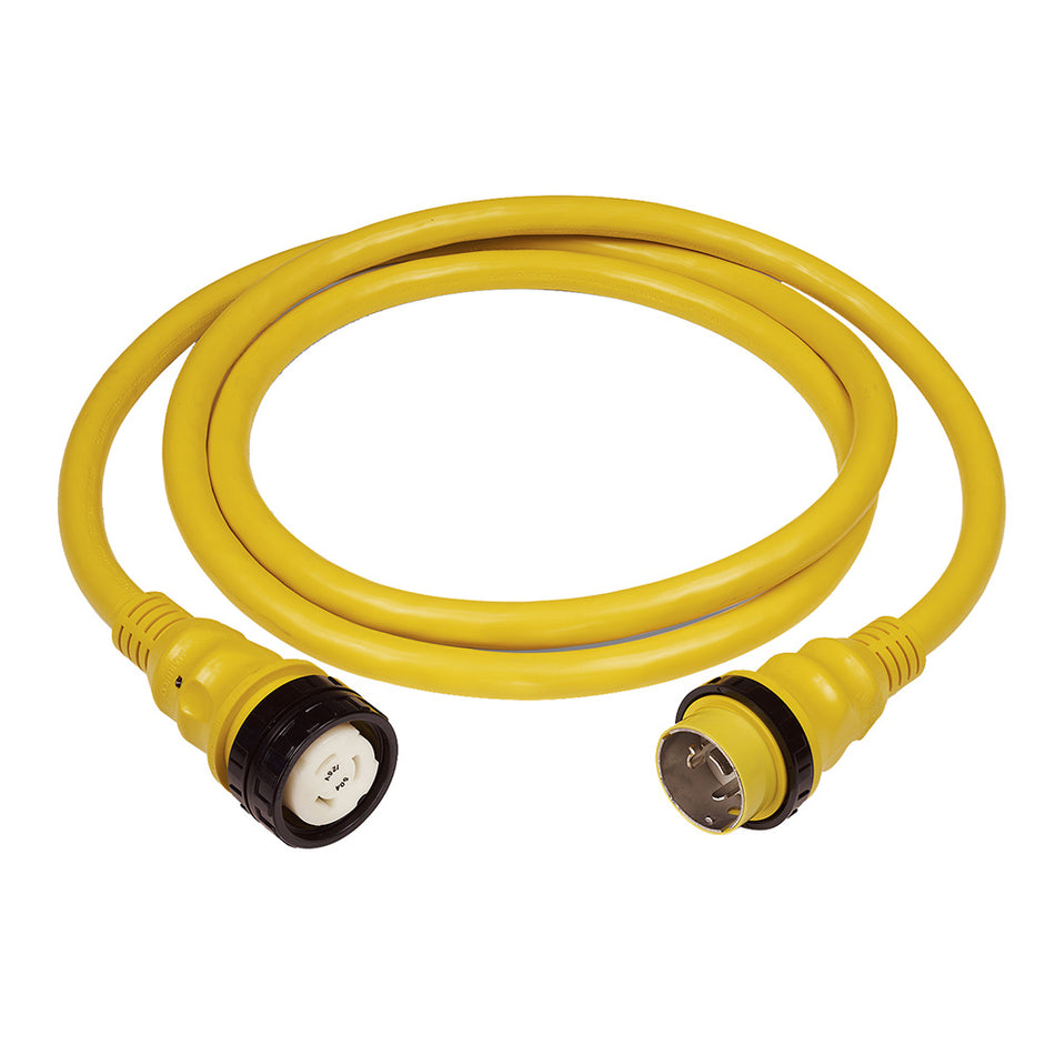 Marinco 50 AMP 125V Shore Power Cable - 75' - Yellow 6153SPP-75 — Quality Boat Parts