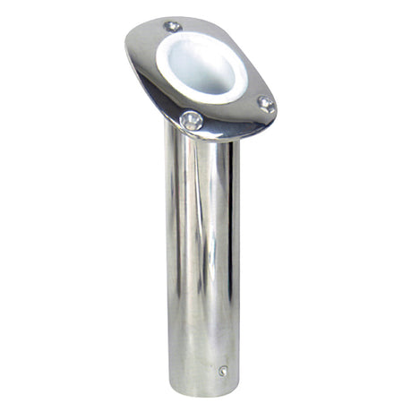 Whitecap Bluewater 30 Deg. Cast S.S. Flush Mount Rod Holder 6174CBLUE — Quality Boat Parts