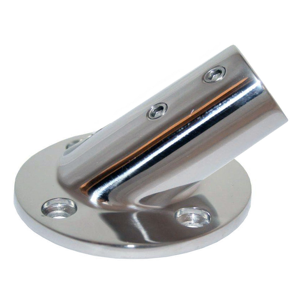 Whitecap 1" O.D. 30° Round Base SS Rail Fitting 6177C — Quality Boat Parts