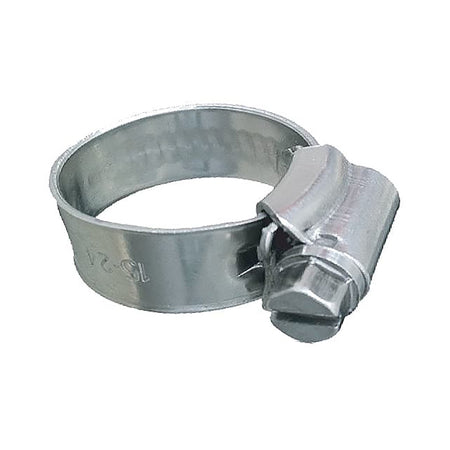 Trident Marine 316 SS Non-Perforated Worm Gear Hose Clamp - 3/8" Band - 7/16"–21/32" Clamping Range - 10-Pack - SAE Size 4 705-0561 — Quality Boat Parts