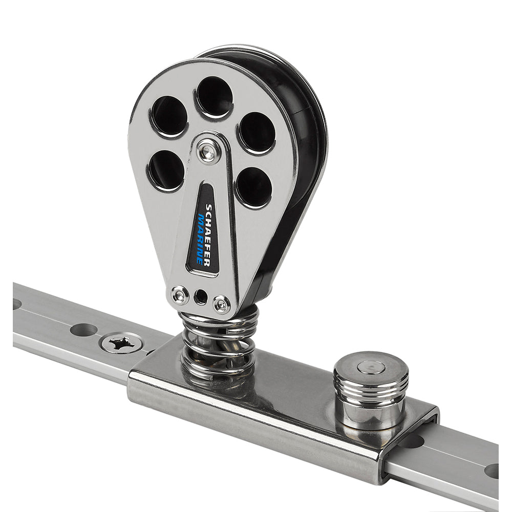 Schaefer Spring Loaded/Lined Slide/Stainless Steel f/1-1/4" T-Track 705-92 — Quality Boat Parts