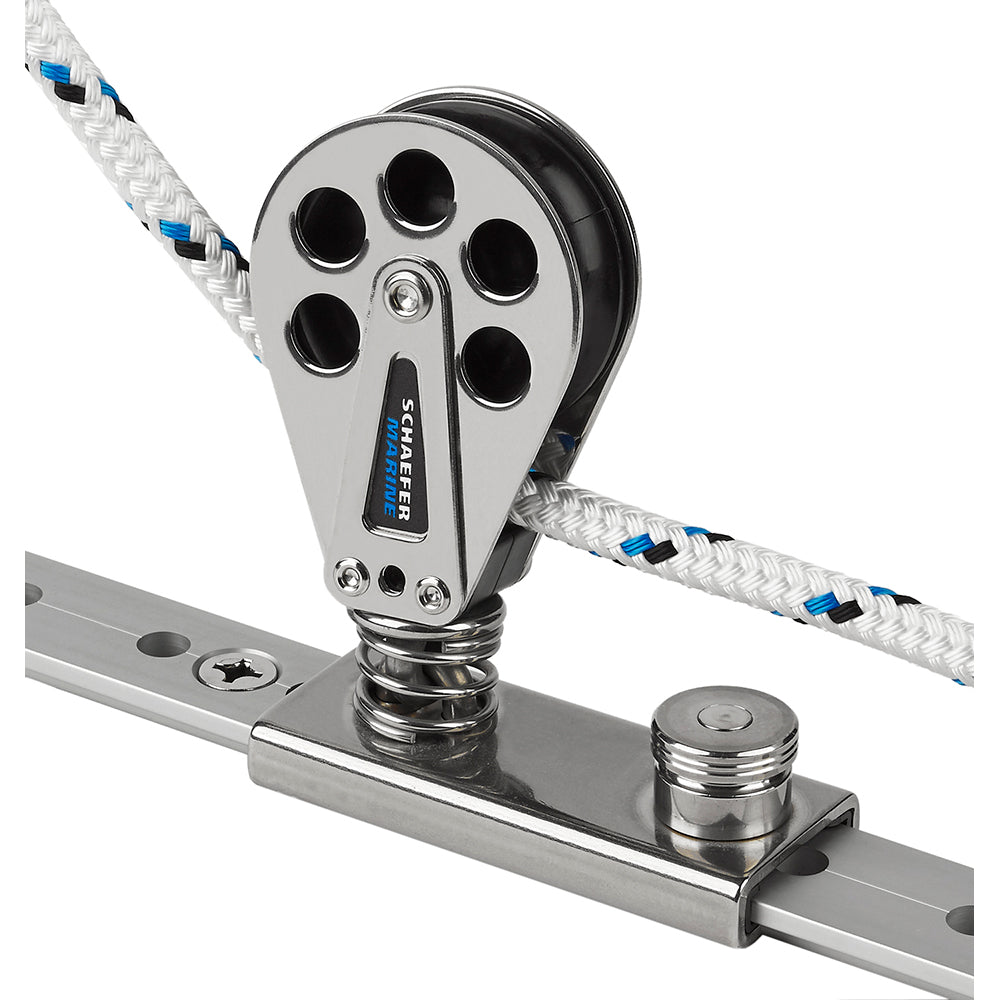 Schaefer Spring Loaded/Lined Slide/Stainless Steel f/1-1/4" T-Track 705-92 — Quality Boat Parts