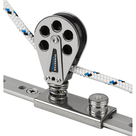 Schaefer Spring Loaded/Lined Slide/Stainless Steel f/1-1/4" T-Track 705-92 — Quality Boat Parts