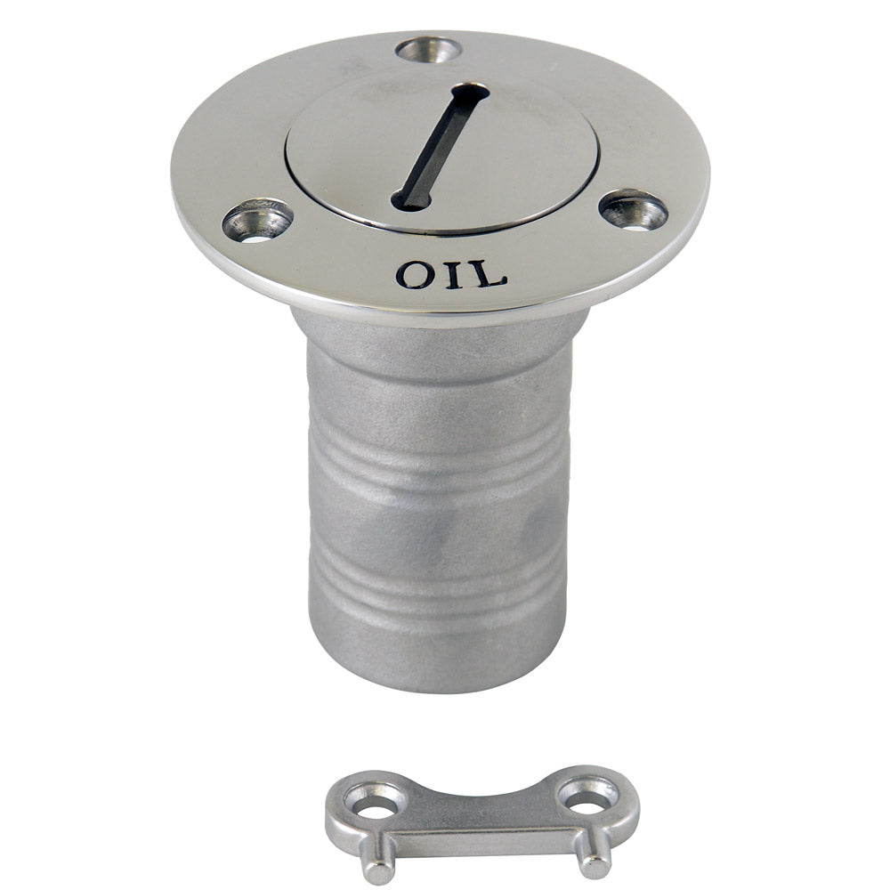 Whitecap Hose Deck Fill - 1-1/2" Hose - Oil 6129C — Quality Boat Parts