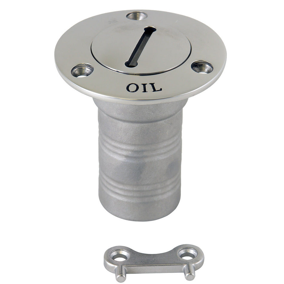 Whitecap Hose Deck Fill - 1-1/2" Hose - Oil 6129C — Quality Boat Parts